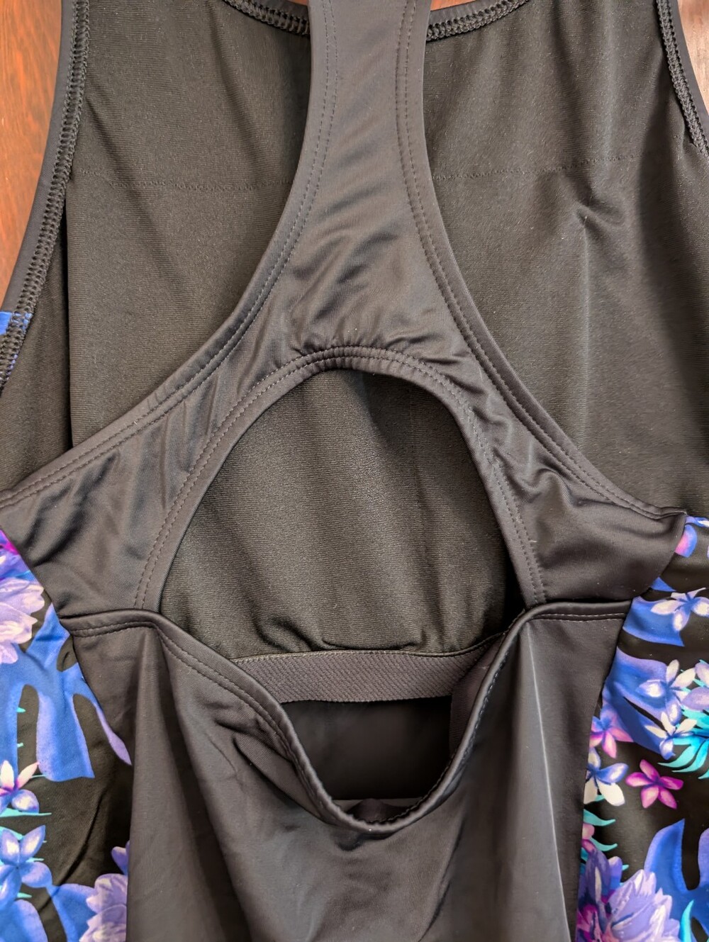 Land's End Racer Back Tropical Tankini Top - Picture 5 of 9